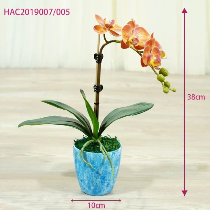 Orange Artificial Butterfly Orchids Event Party Lovely Plants Supplier